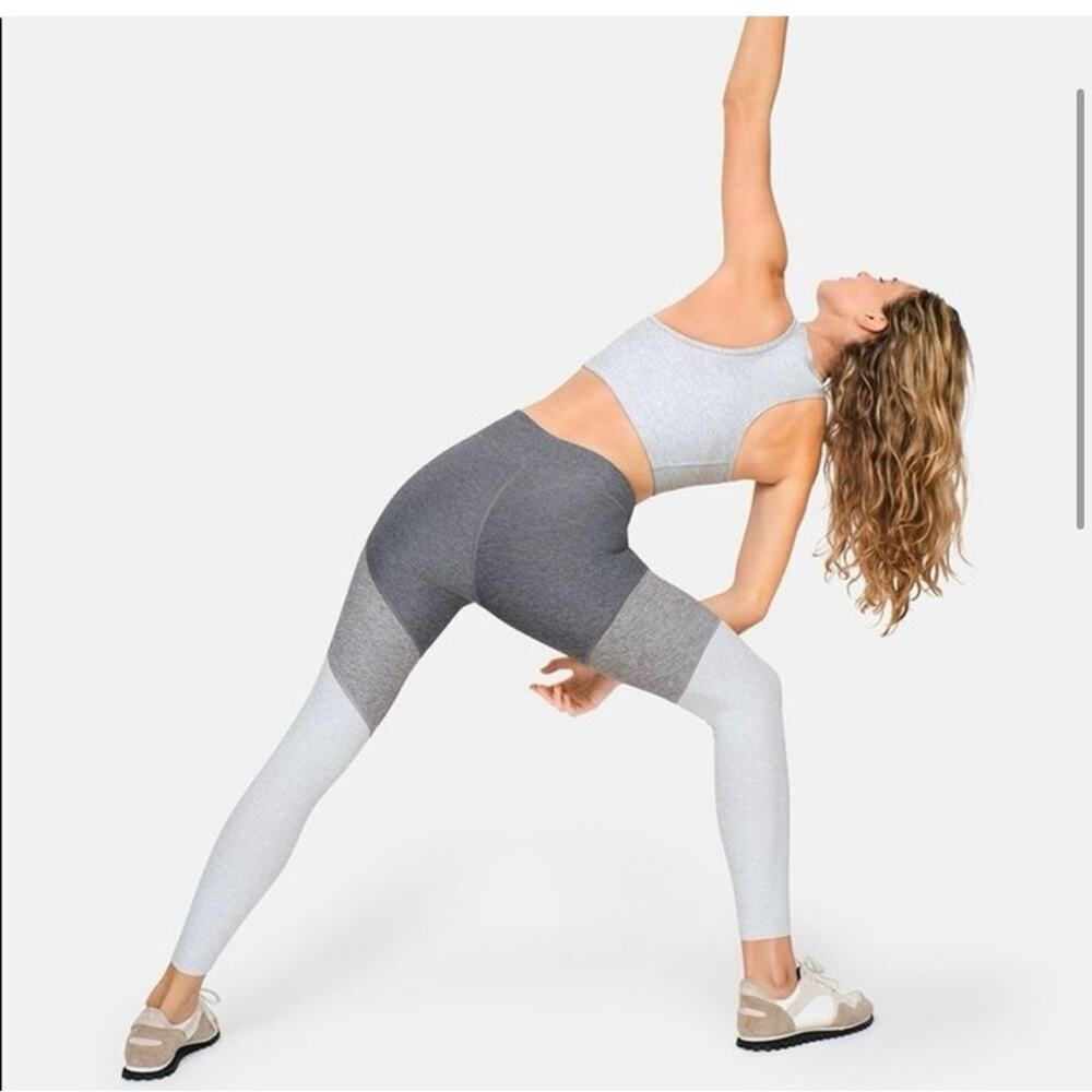 Outdoor‎ Voices 7/8 Spring Leggings Graphite Ash Dove Pocket Workout Size XS NEW - Picture 2 of 8